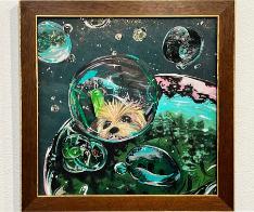 time in a bubble painting